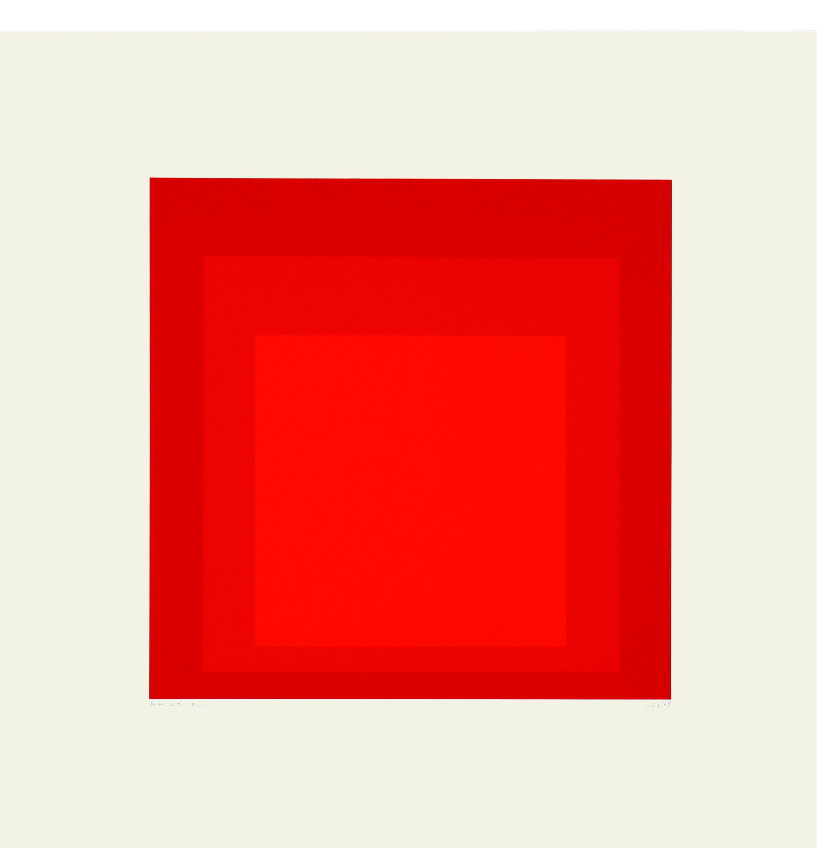 light red and dark red squares staggered against a white background