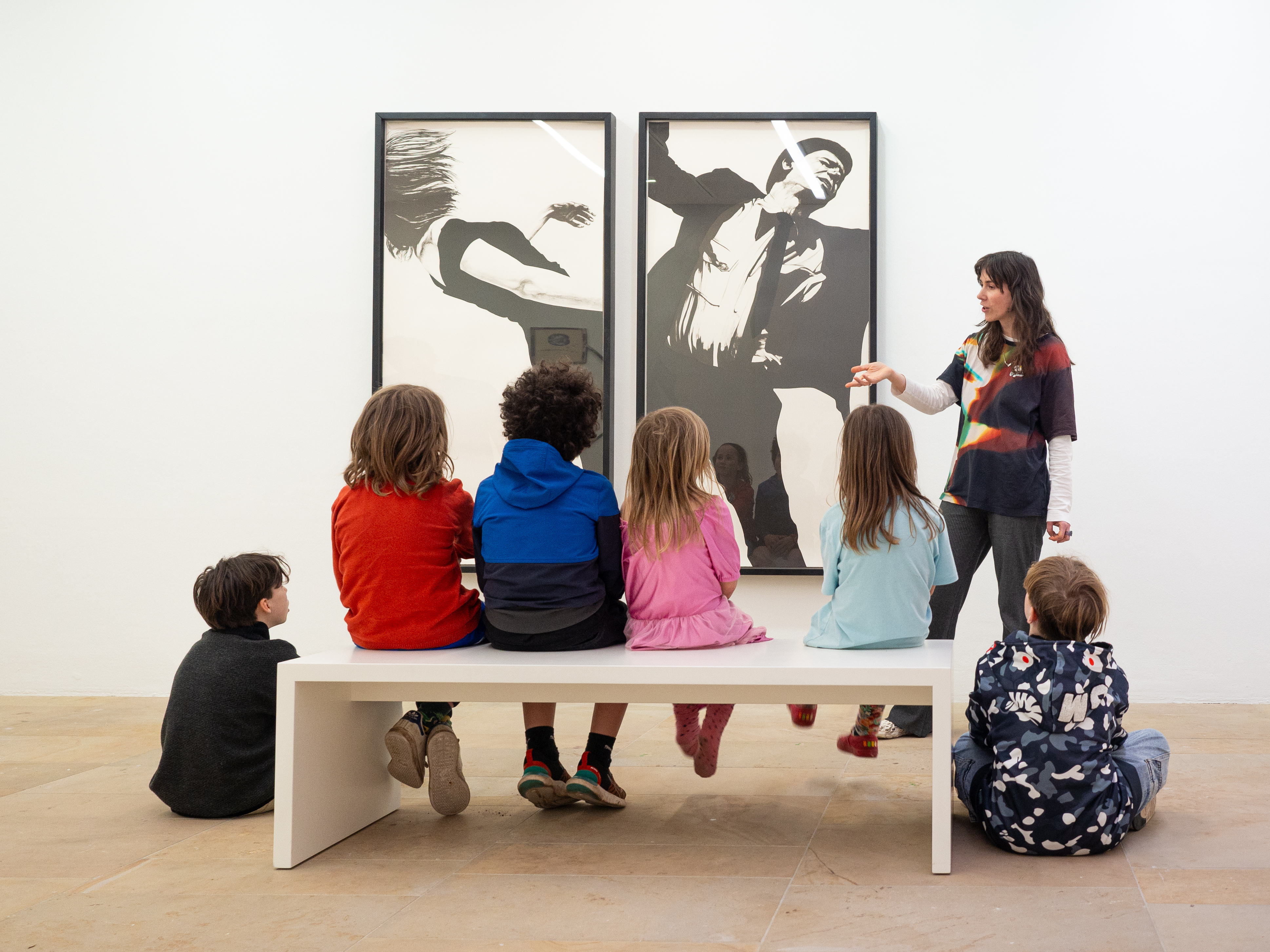 a group of children in the exhibition