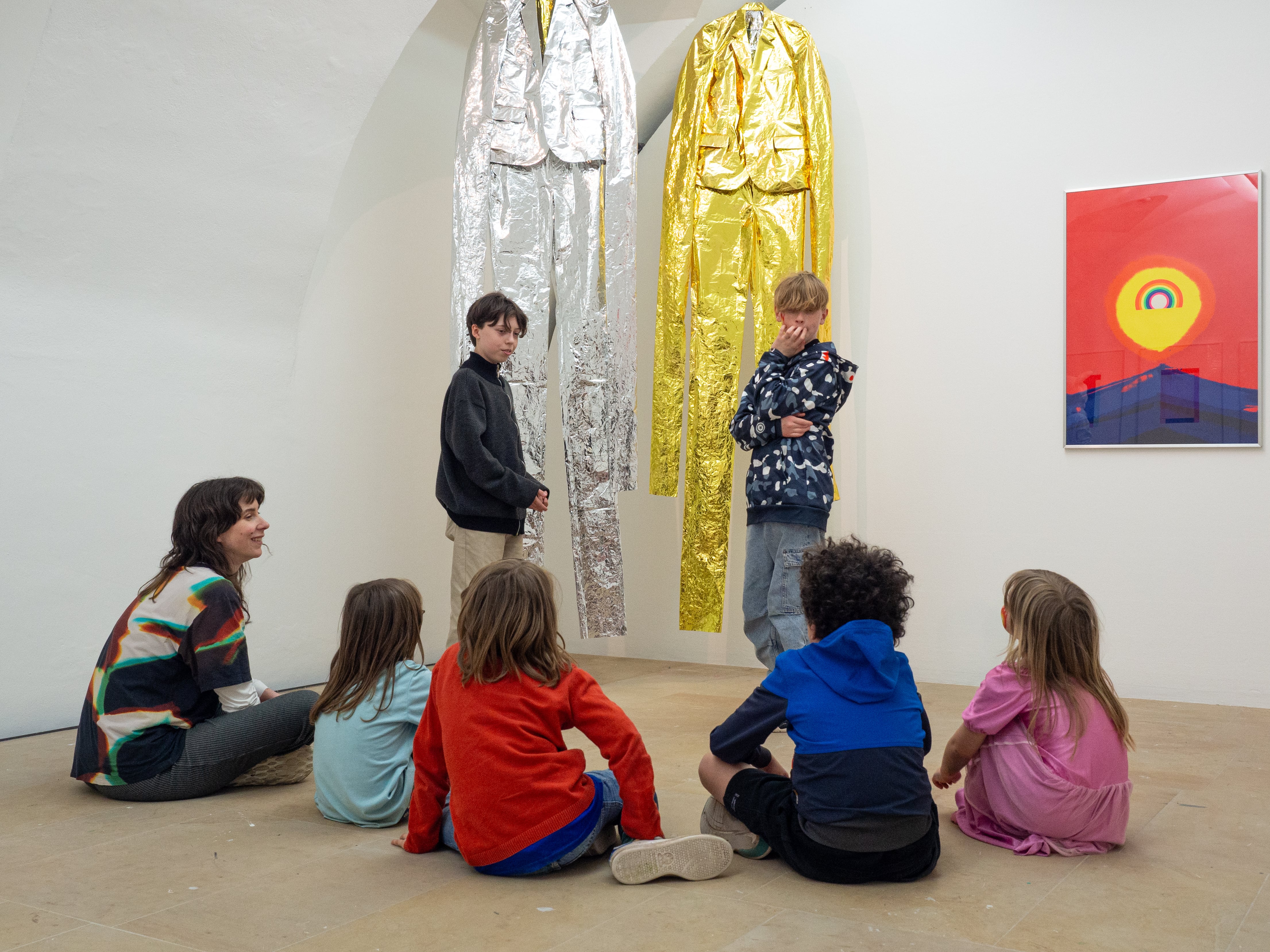 a group of children in the exhibition