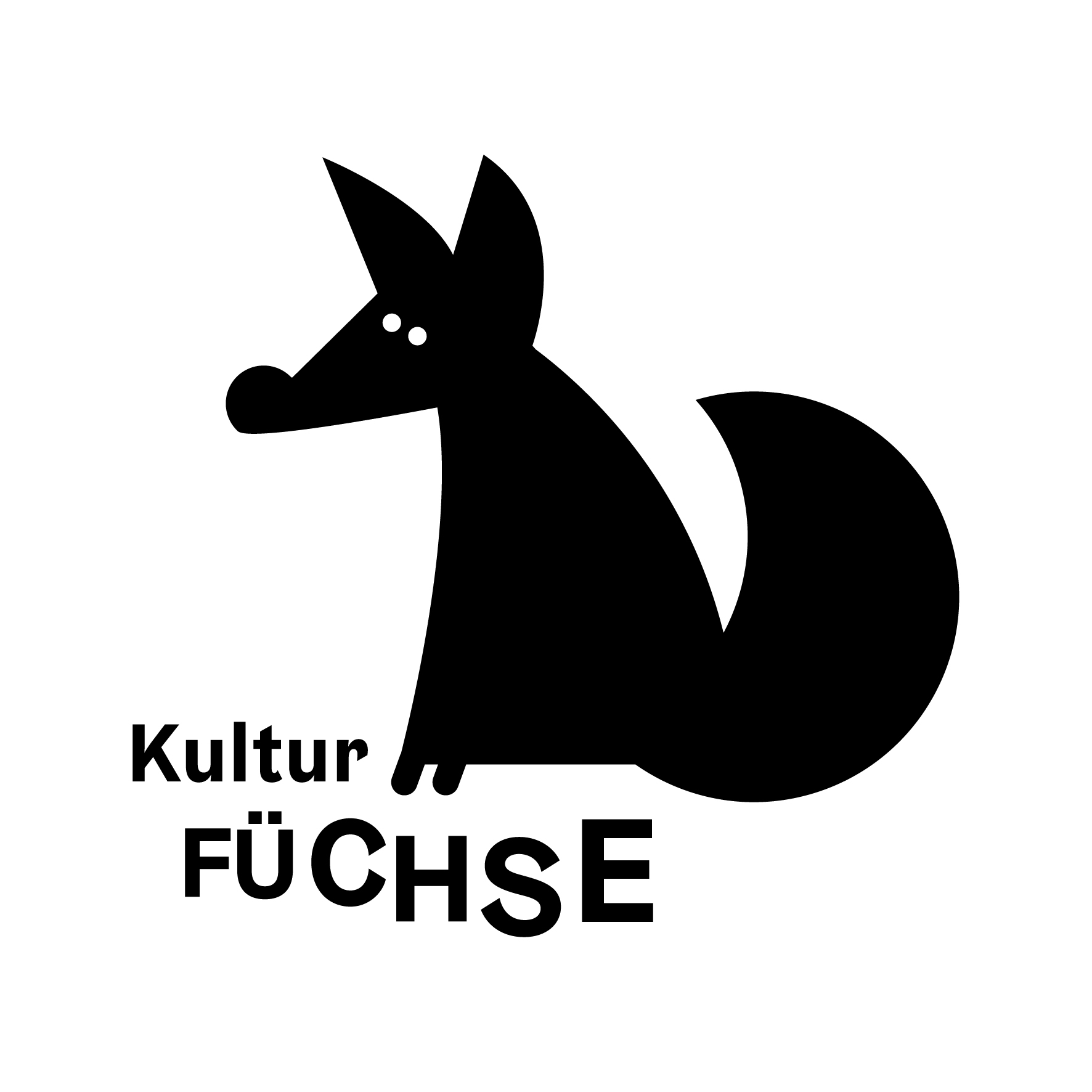 Das Logo der Kulturfüchse zeigt einen Füchse mit vielen Beinchen auf weißem Grund.